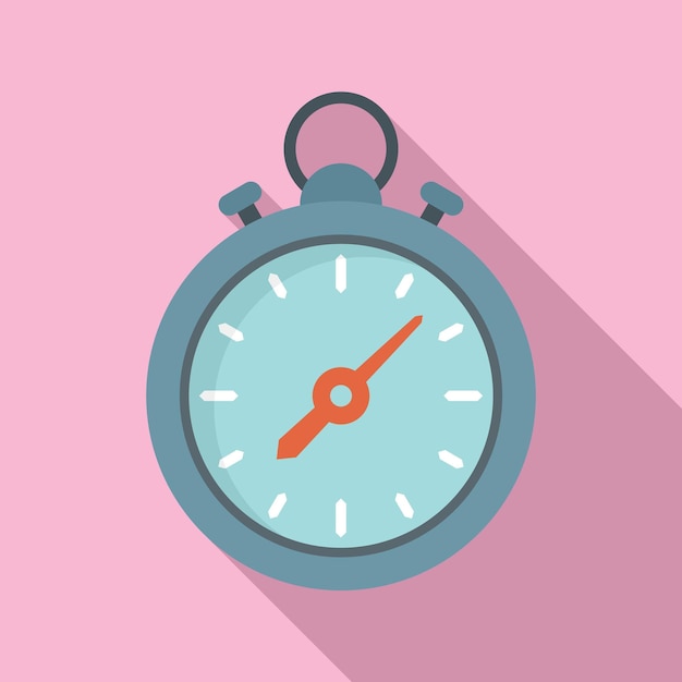 Icono de cronómetro deportivo vector plano Temporizador de parada Reloj de cuenta regresiva