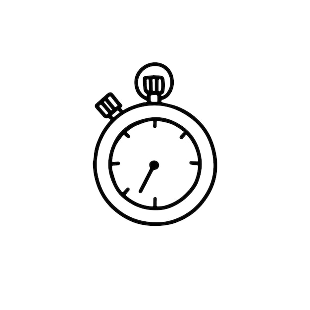 El icono del cronómetro El diseño en un tema deportivo es perfecto