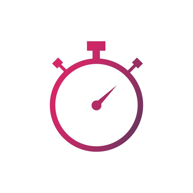 Icono de cronómetro en estilo plano con fondo