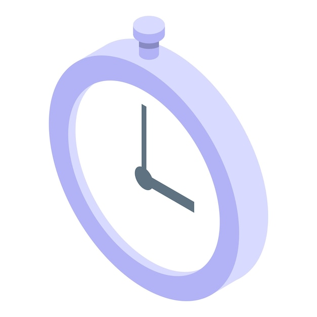 Icono de cronómetro de gimnasio Isométrico del icono de vector de cronómetro de gimnasio para diseño web aislado sobre fondo blanco