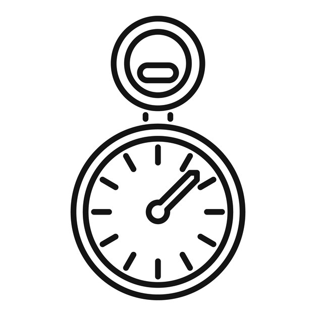 Icono de cronómetro vector de contorno Tiempo de negocio Control de trabajo