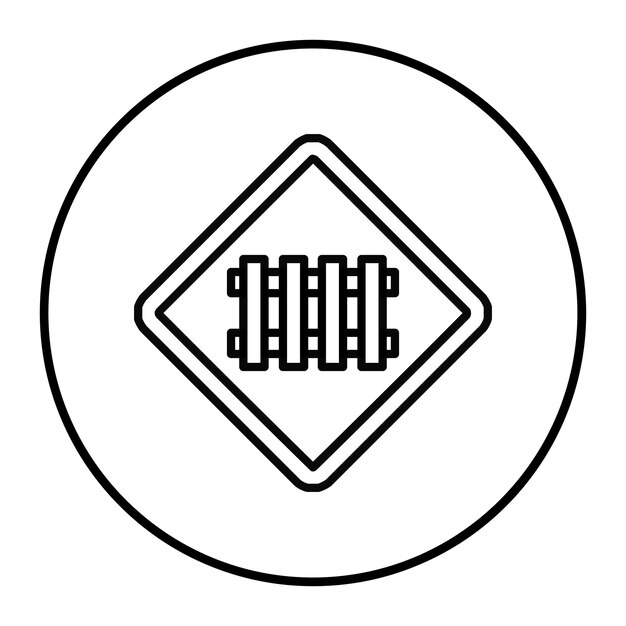 Icono de cruce de ferrocarril