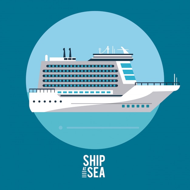 Icono de crucero en barco de lujo