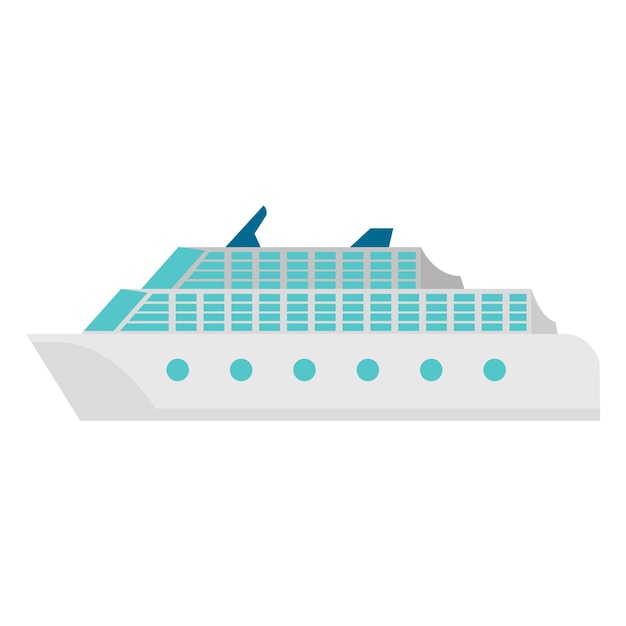 Icono de crucero en estilo de color plano