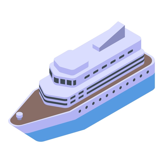 Icono de crucero Isométrico del icono de vector de crucero para diseño web aislado sobre fondo blanco