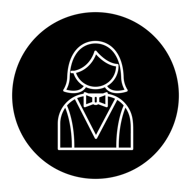 Icono del crupier femenino