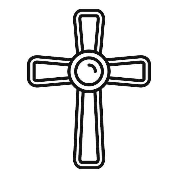 Icono de la cruz cristiana que representa la fe y la espiritualidad