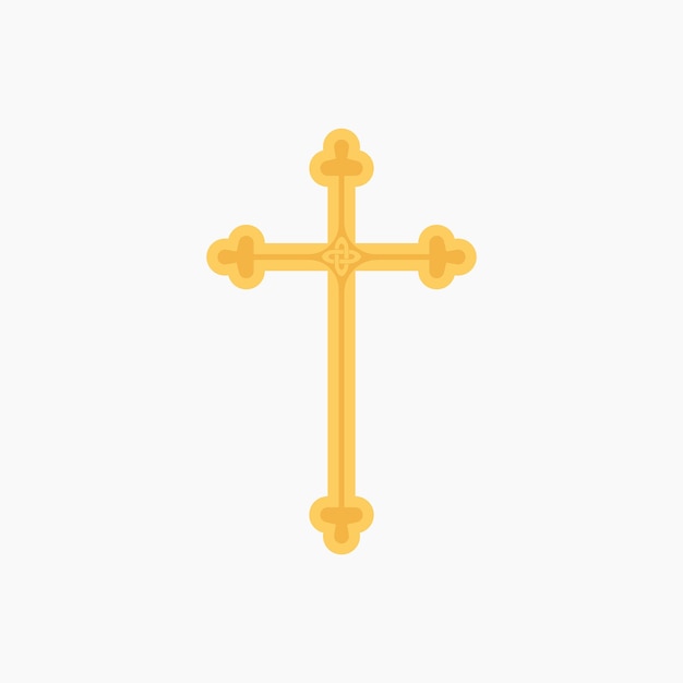 Vector icono de cruz cristiana