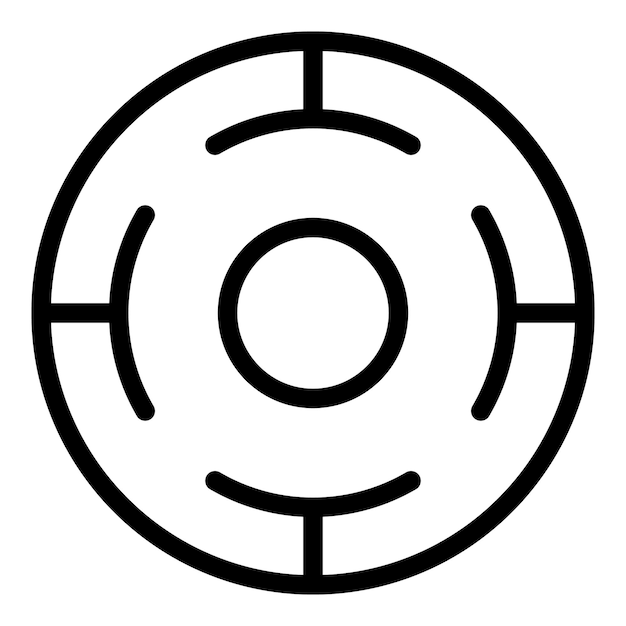 Icono de cruz Icono de vector de cruz de contorno para diseño web aislado sobre fondo blanco