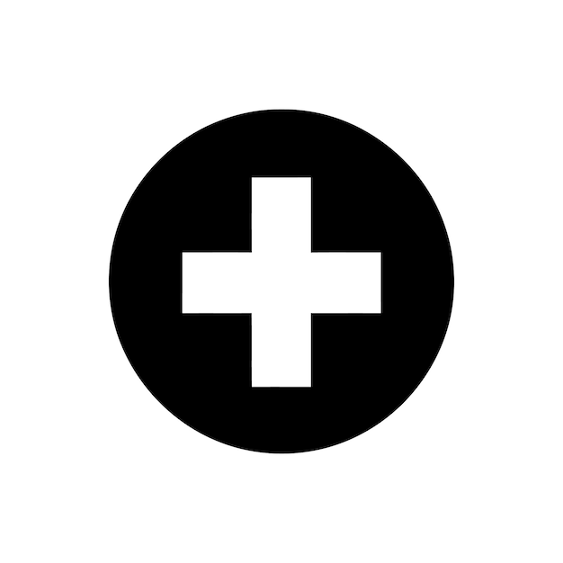 Icono de la Cruz Roja Ilustración vectorial simple