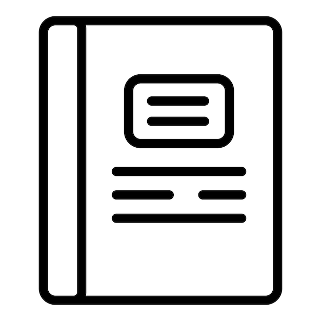 Icono de cuaderno escolar Contorno icono de vector de cuaderno escolar para diseño web aislado sobre fondo blanco