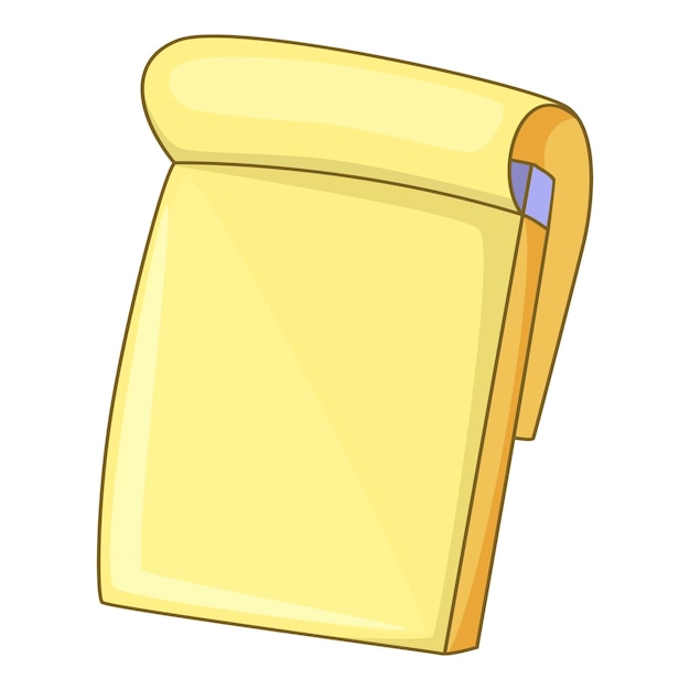 Icono de cuaderno Ilustración de dibujos animados de icono de vector de cuaderno para web