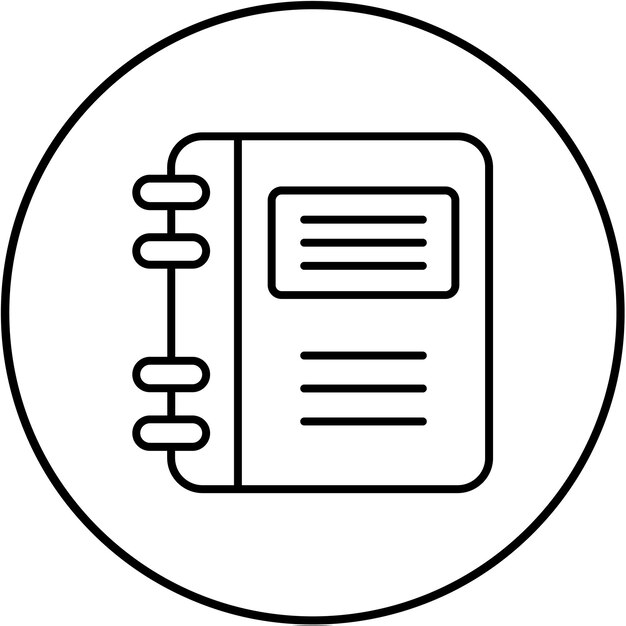 el icono del cuaderno