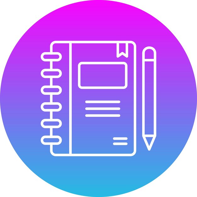 Vector icono del cuaderno