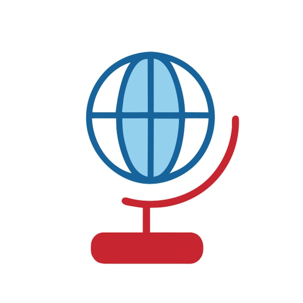 icono de la cuadrícula del globo