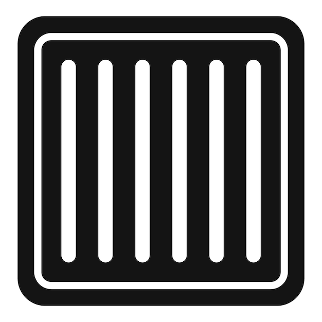 Icono de cubierta de metal de drenaje vector simple Carretera de la ciudad Círculo de pozo