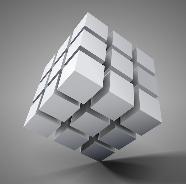 Vector icono del cubo 3d