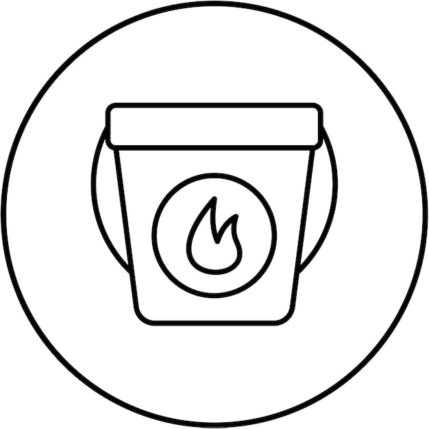 Icono del cubo de agua