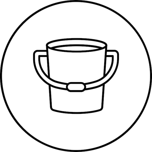 Icono del cubo de agua