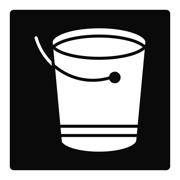 Icono del cubo de agua