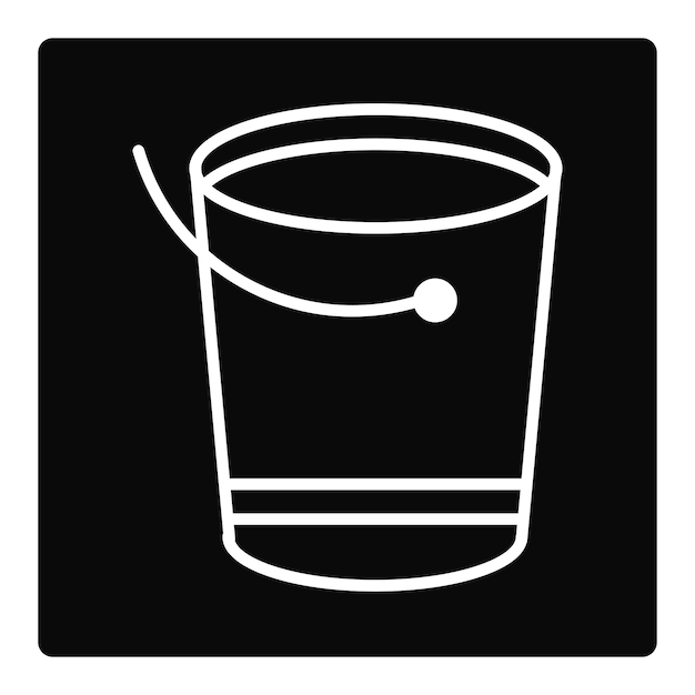 Icono del cubo de agua