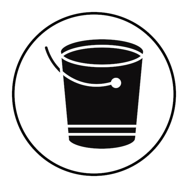 Icono del cubo de agua