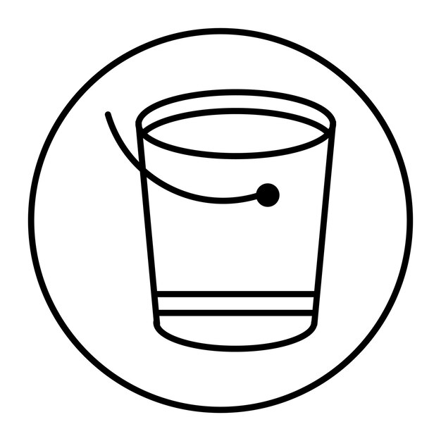 Icono del cubo de agua