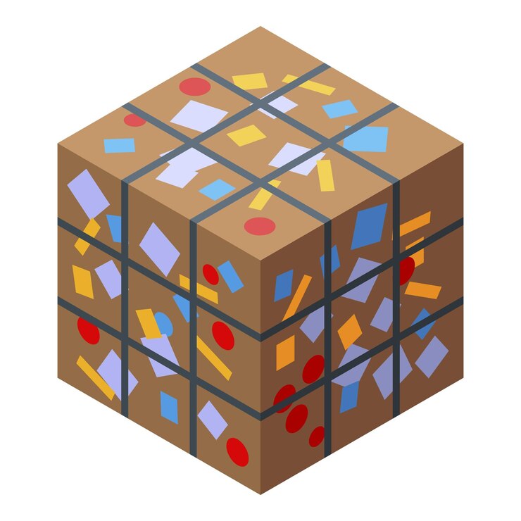Vector icono de cubo de basura comprimido isométrico de icono de vector de cubo de basura comprimido para diseño web aislado sobre fondo blanco