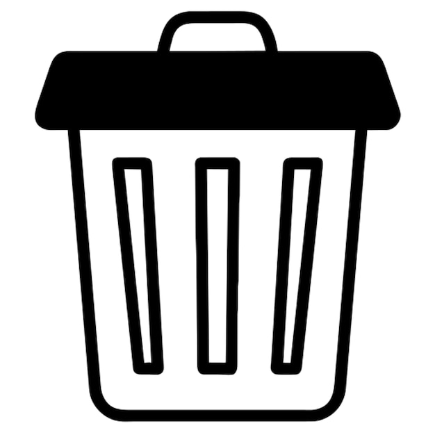 El icono del cubo de basura