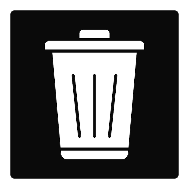 Icono del cubo de la basura