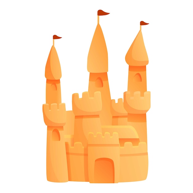 Vector icono de cubo de castillo de arena icono vectorial de cubo del castillo de piedra para diseño web aislado sobre fondo blanco