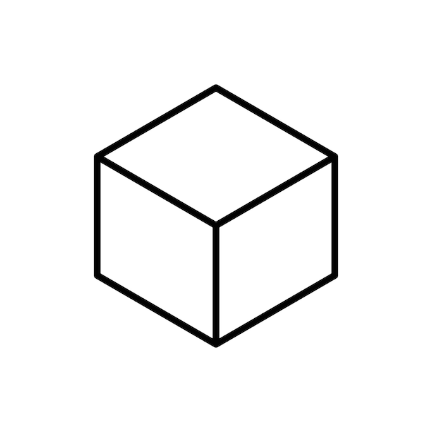 Ícono del cubo Colección de conjuntos de relleno plano
