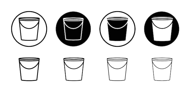 El icono del cubo es plano y el diseño del conjunto es simple