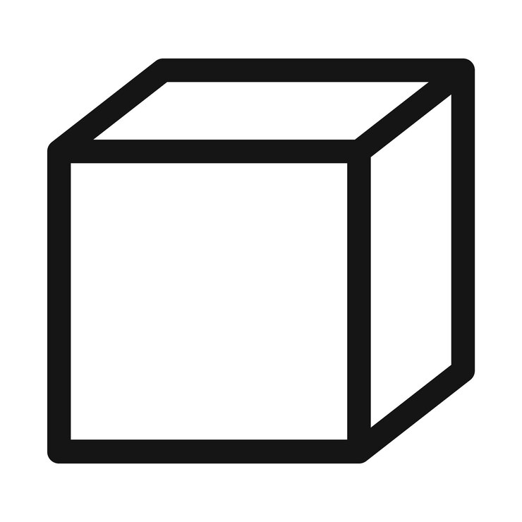 Vector icono de cubo geométrico 3d perfecto para diseño y modelado