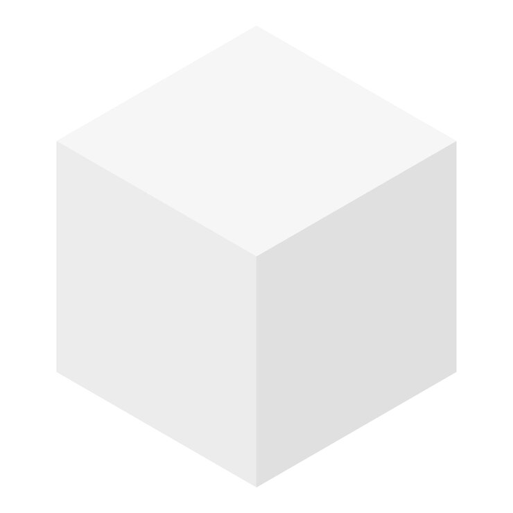 Vector icono de cubo gris isométrico del icono de vector de cubo gris para diseño web aislado sobre fondo blanco