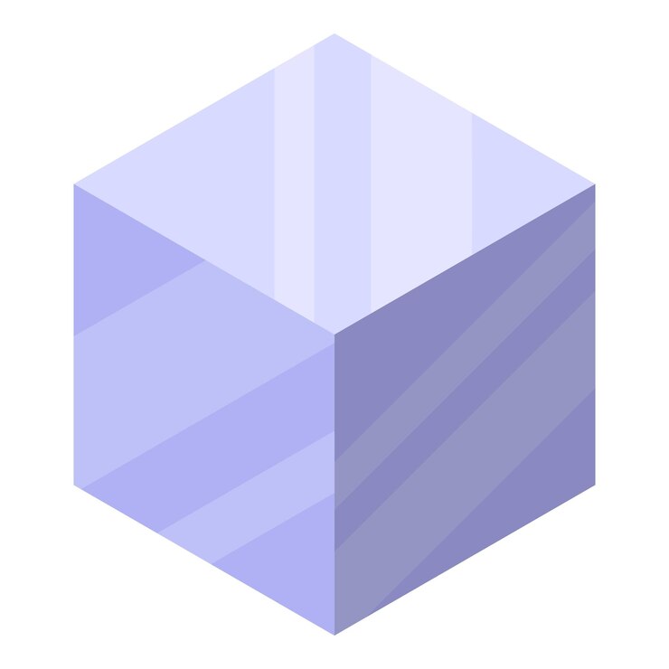 Vector icono de cubo de hielo isométrico de icono de vector de cubo de hielo para diseño web aislado sobre fondo blanco