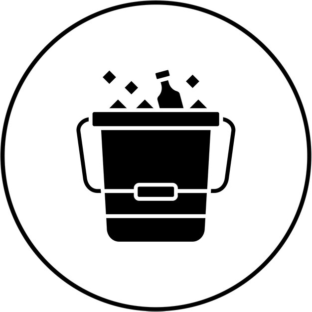 El icono del cubo de hielo