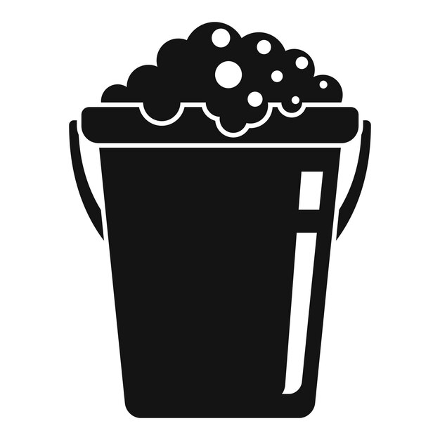 Icono de cubo de jabón de lavado Ilustración simple del icono de vector de cubo de jabón de lavado para diseño web aislado sobre fondo blanco