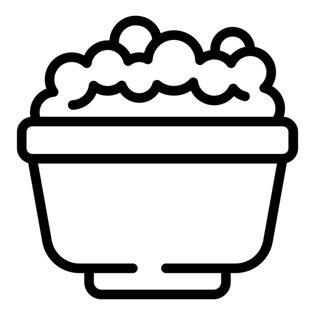 Icono de cubo de lavado vector de contorno Limpiar desinfectar Virus de jabón
