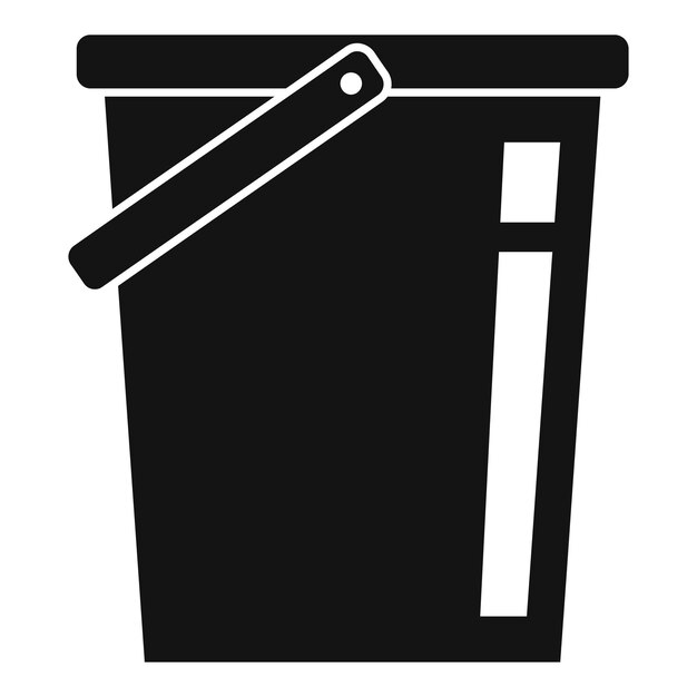 Icono de cubo limpio de servicio de habitaciones Ilustración simple del icono de vector de cubo limpio de servicio de habitaciones para diseño web aislado sobre fondo blanco