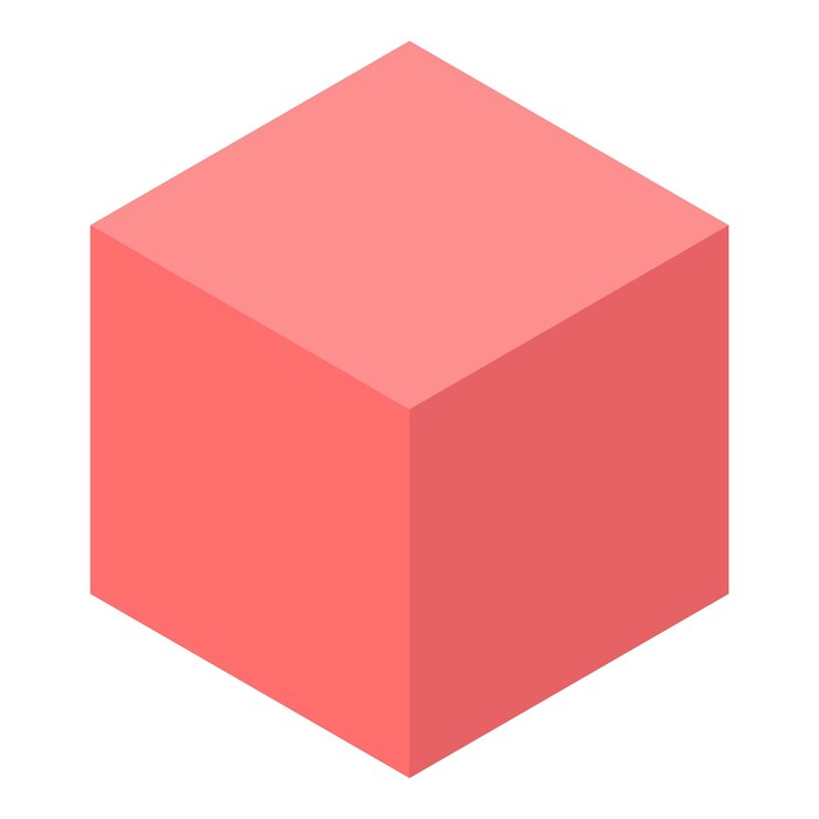 Vector icono de cubo rojo isométrico del icono de vector de cubo rojo para diseño web aislado sobre fondo blanco