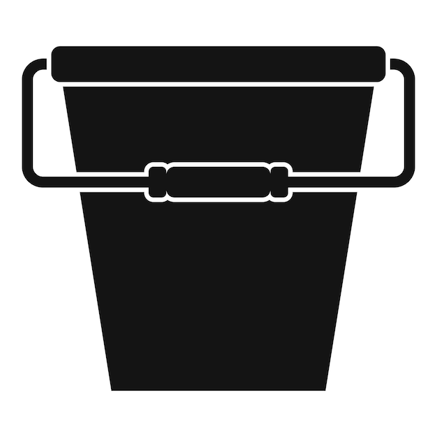 Ícono de cubo vacío Ilustración simple del ícono de vector de cubo vacio para la web