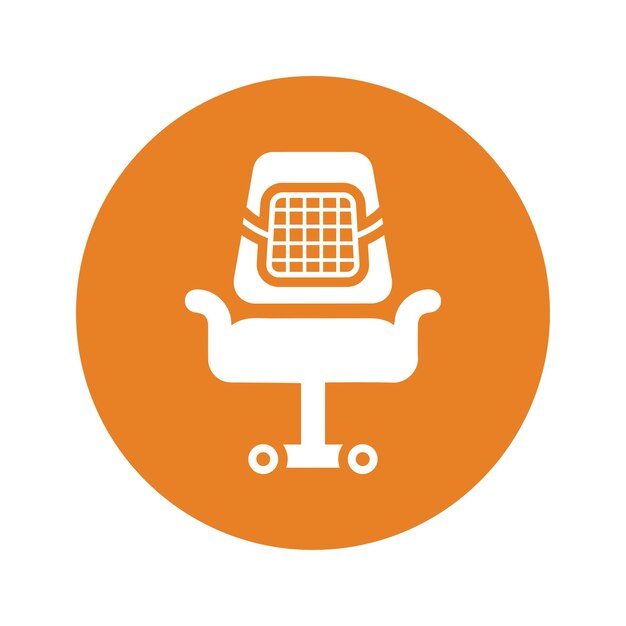 El icono de los cubos de la silla Vector de color naranja EPS