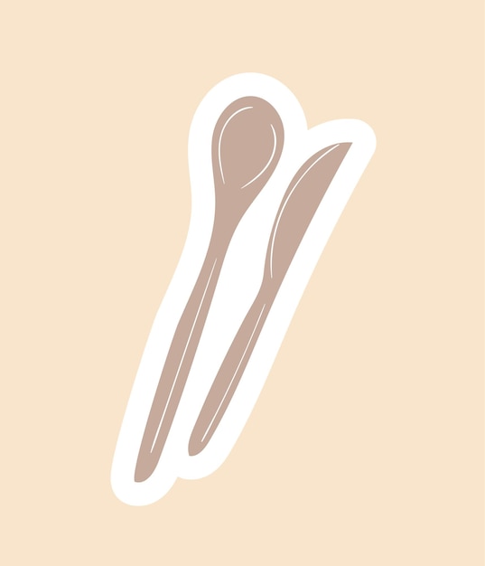 Icono de cuchara y cuchillo femme
