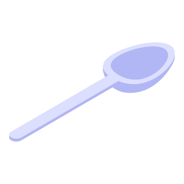 Icono de cuchara de jarabe para la tos Isométrico de icono de vector de cuchara de jarabe para la tos para diseño web aislado sobre fondo blanco