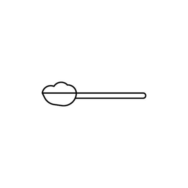 el icono de la cuchara el sello del logotipo el contorno vectorial completo del conjunto