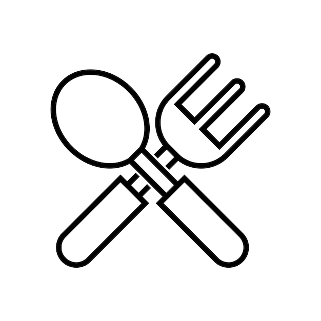 Icono de la cuchara y el tenedor