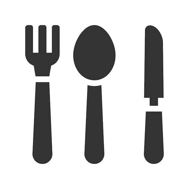 El icono de la cuchilla del cuchillo del tenedor