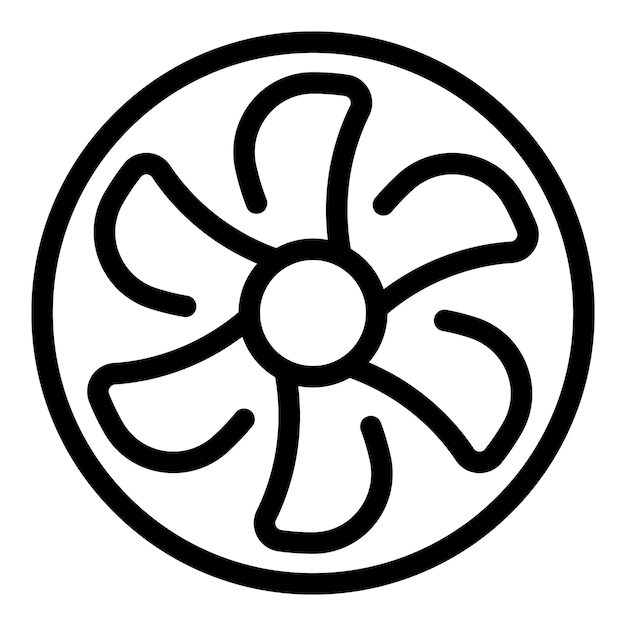 Icono de las cuchillas giratorias del ventilador de enfriador de la computadora