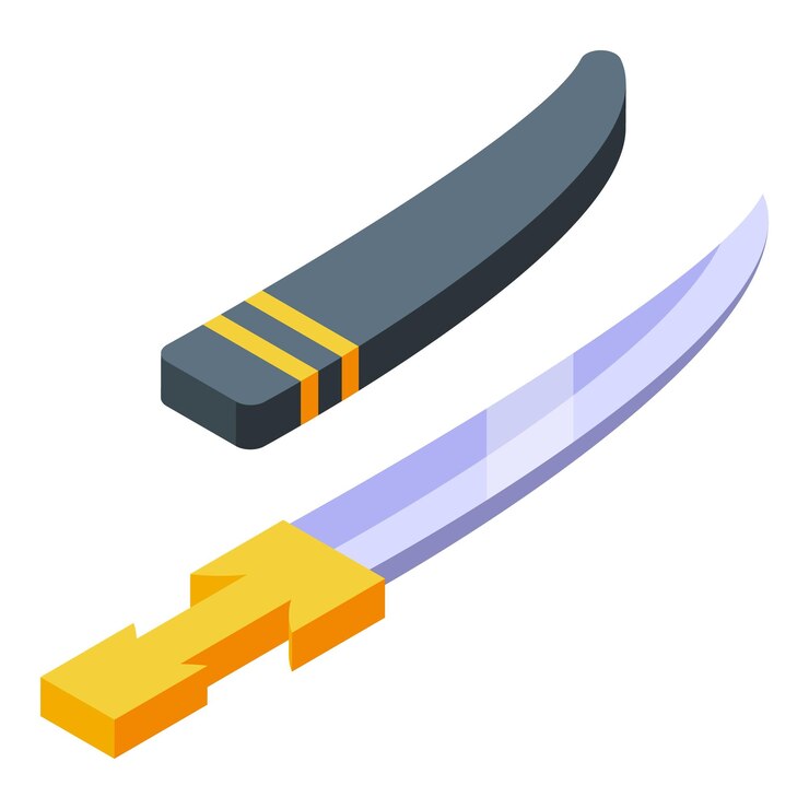 Vector icono de cuchillo albanés vector isométrico viajes a la ciudad turismo mundial